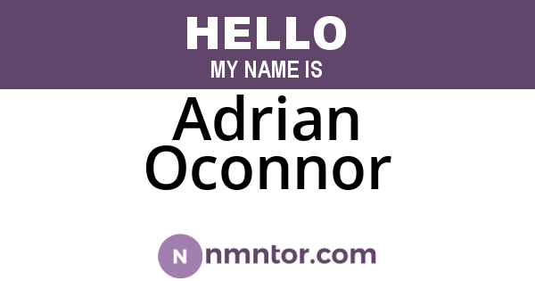 Adrian Oconnor