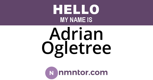 Adrian Ogletree