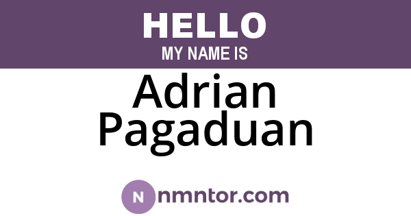 Adrian Pagaduan