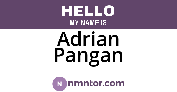 Adrian Pangan