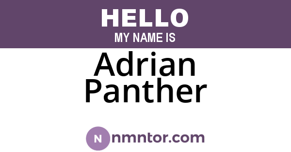 Adrian Panther
