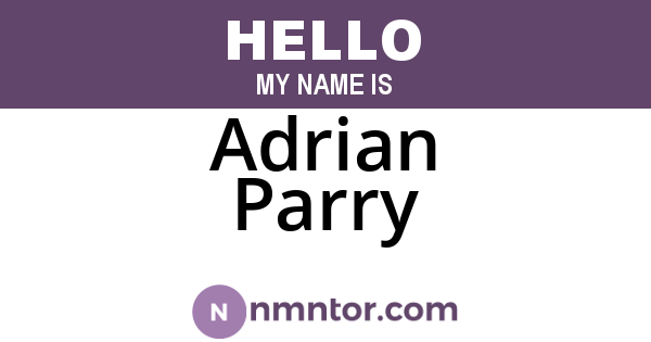 Adrian Parry