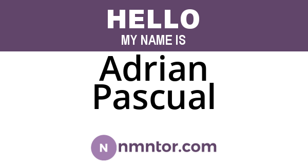 Adrian Pascual