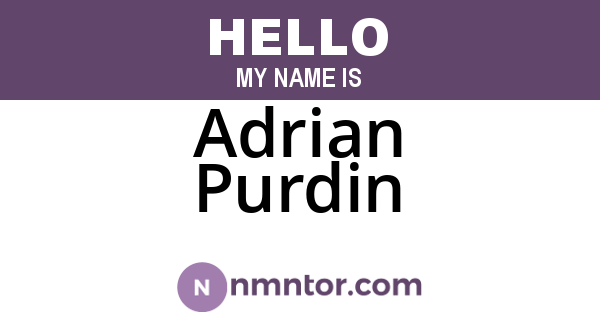 Adrian Purdin