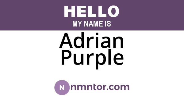 Adrian Purple