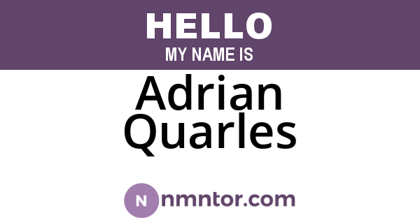 Adrian Quarles