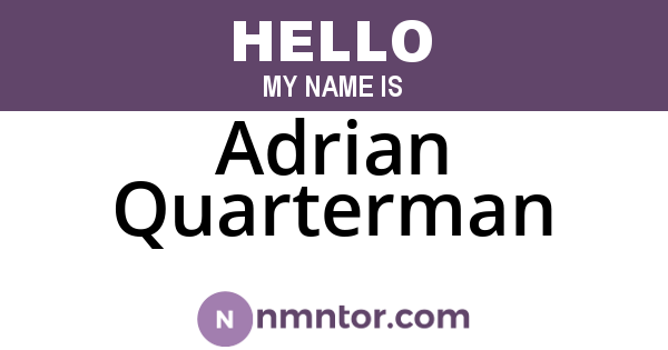 Adrian Quarterman