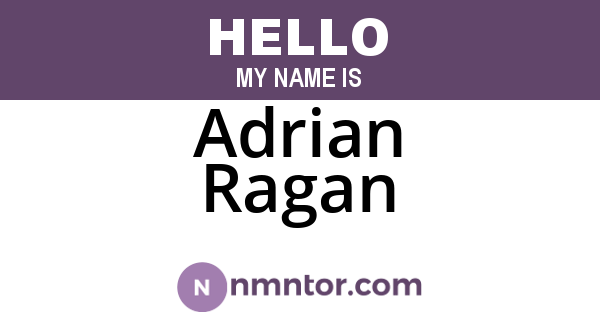 Adrian Ragan