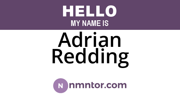 Adrian Redding