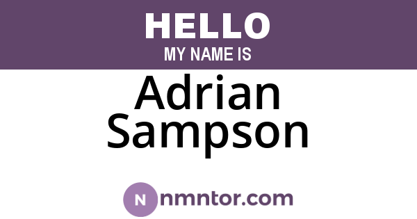Adrian Sampson
