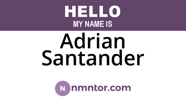 Adrian Santander