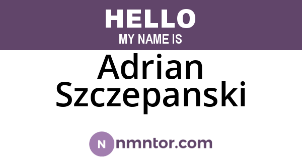 Adrian Szczepanski