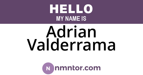 Adrian Valderrama