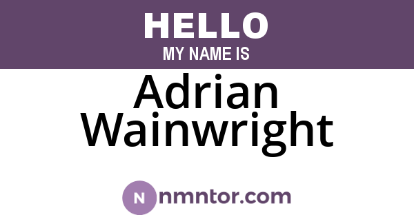 Adrian Wainwright