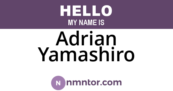 Adrian Yamashiro