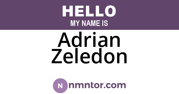 Adrian Zeledon