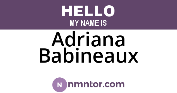 Adriana Babineaux