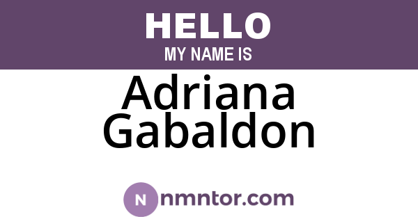 Adriana Gabaldon