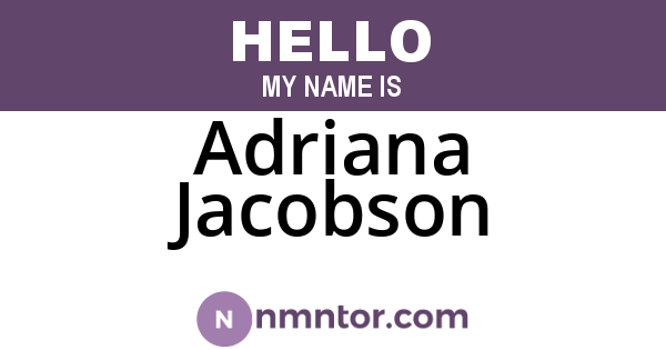 Adriana Jacobson