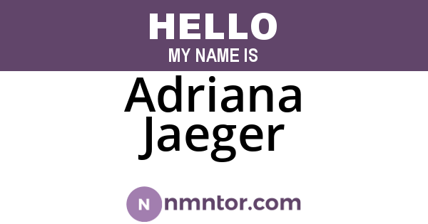 Adriana Jaeger
