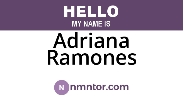 Adriana Ramones