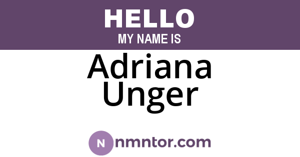 Adriana Unger