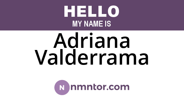 Adriana Valderrama