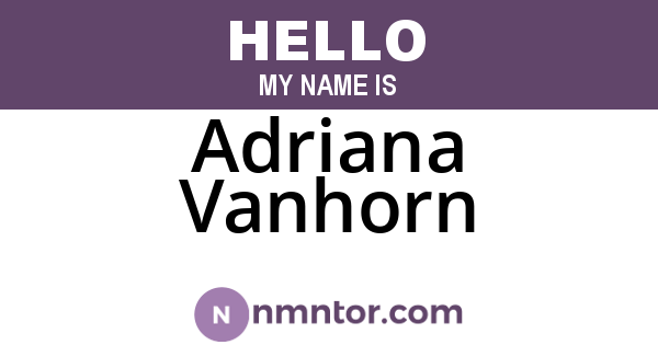 Adriana Vanhorn