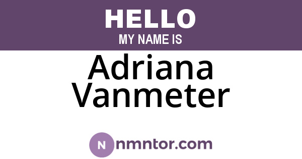 Adriana Vanmeter