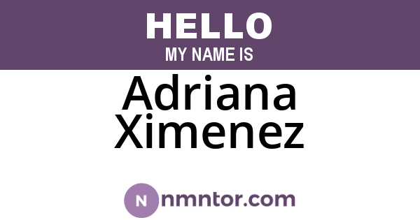 Adriana Ximenez