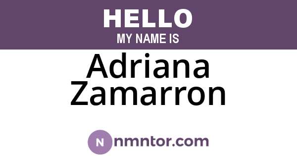 Adriana Zamarron