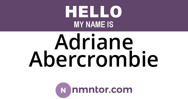 Adriane Abercrombie