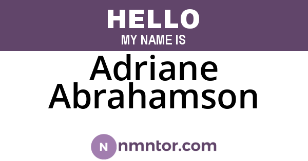 Adriane Abrahamson