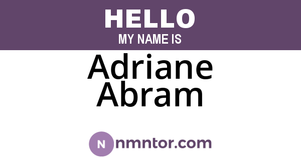 Adriane Abram