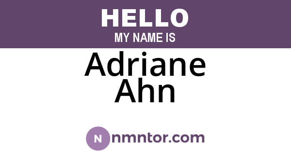 Adriane Ahn