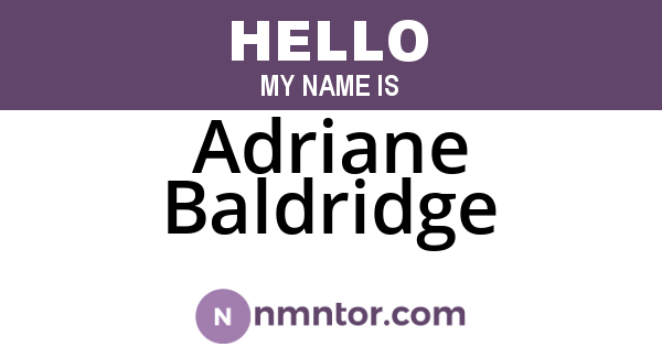 Adriane Baldridge