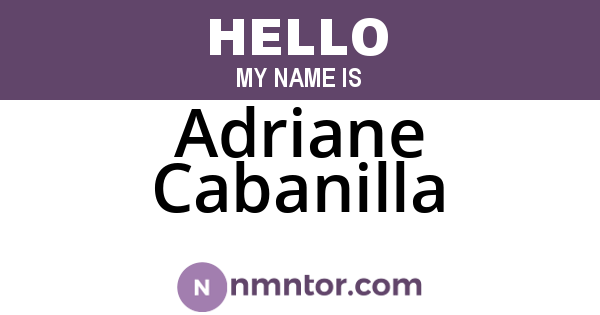 Adriane Cabanilla
