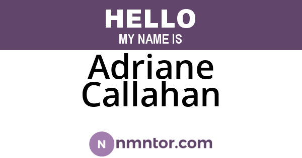 Adriane Callahan
