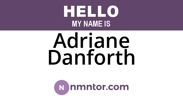 Adriane Danforth