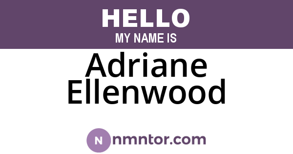 Adriane Ellenwood