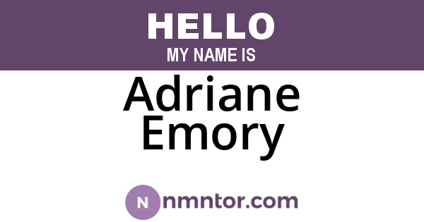 Adriane Emory