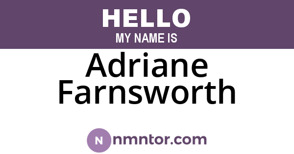Adriane Farnsworth