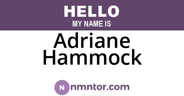 Adriane Hammock
