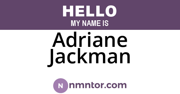 Adriane Jackman