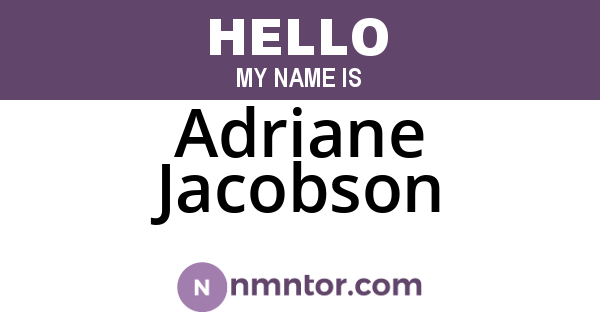 Adriane Jacobson