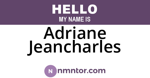 Adriane Jeancharles