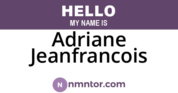 Adriane Jeanfrancois