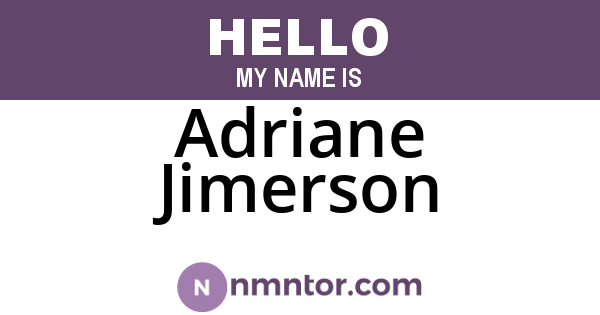 Adriane Jimerson