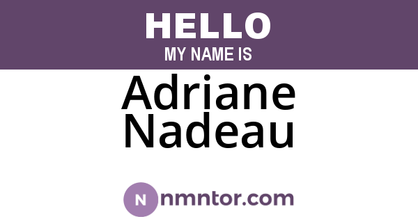 Adriane Nadeau