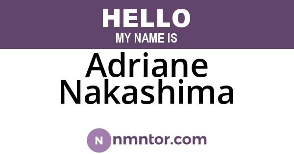 Adriane Nakashima